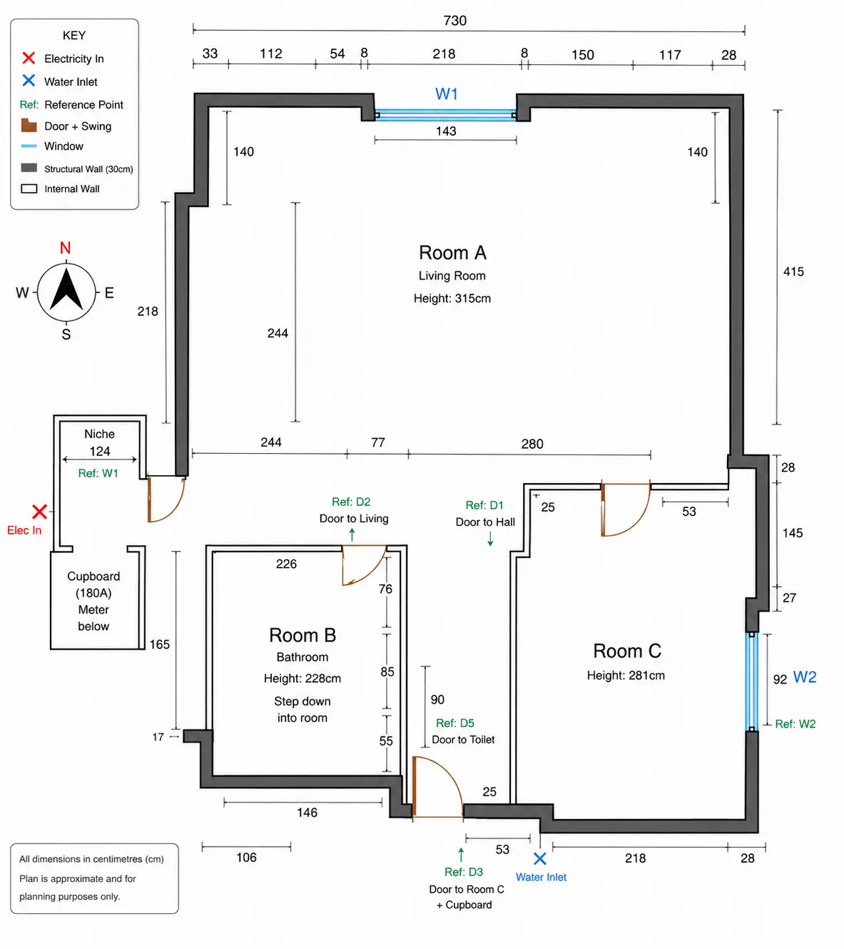 Early image-generator attempt at recreating the property plan
